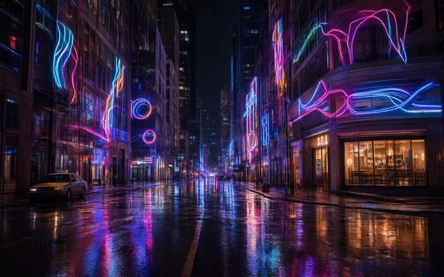 SceneMixer 第一步「场景风格」里的「霓虹夜城」卡